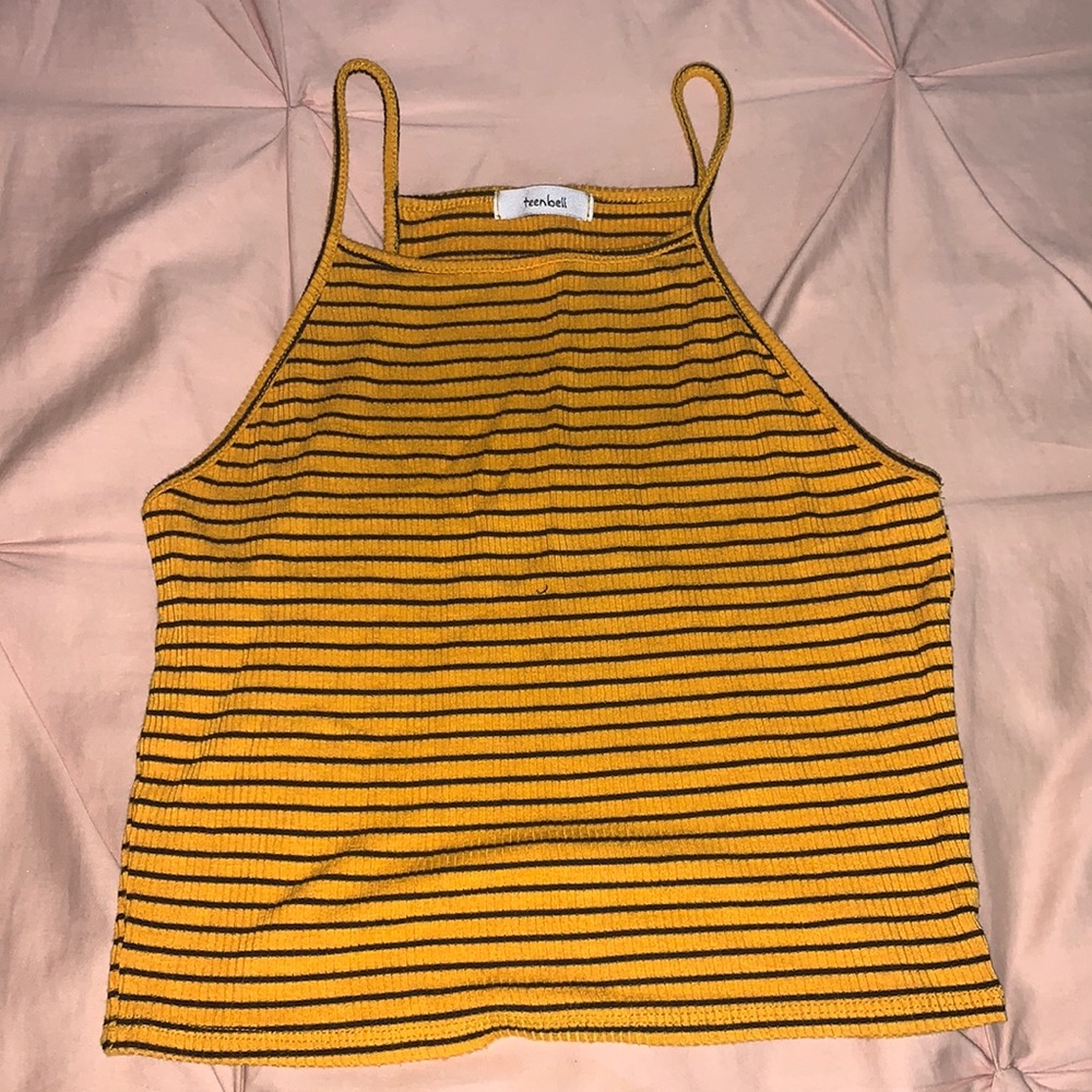 Yellow crop top
